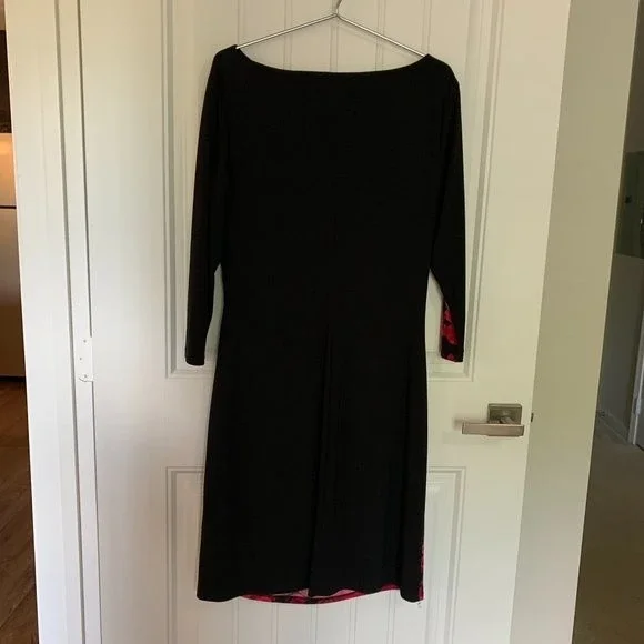 Lauren Ralph Lauren Black and Red Floral Midi Dress - Picture 2 of 9